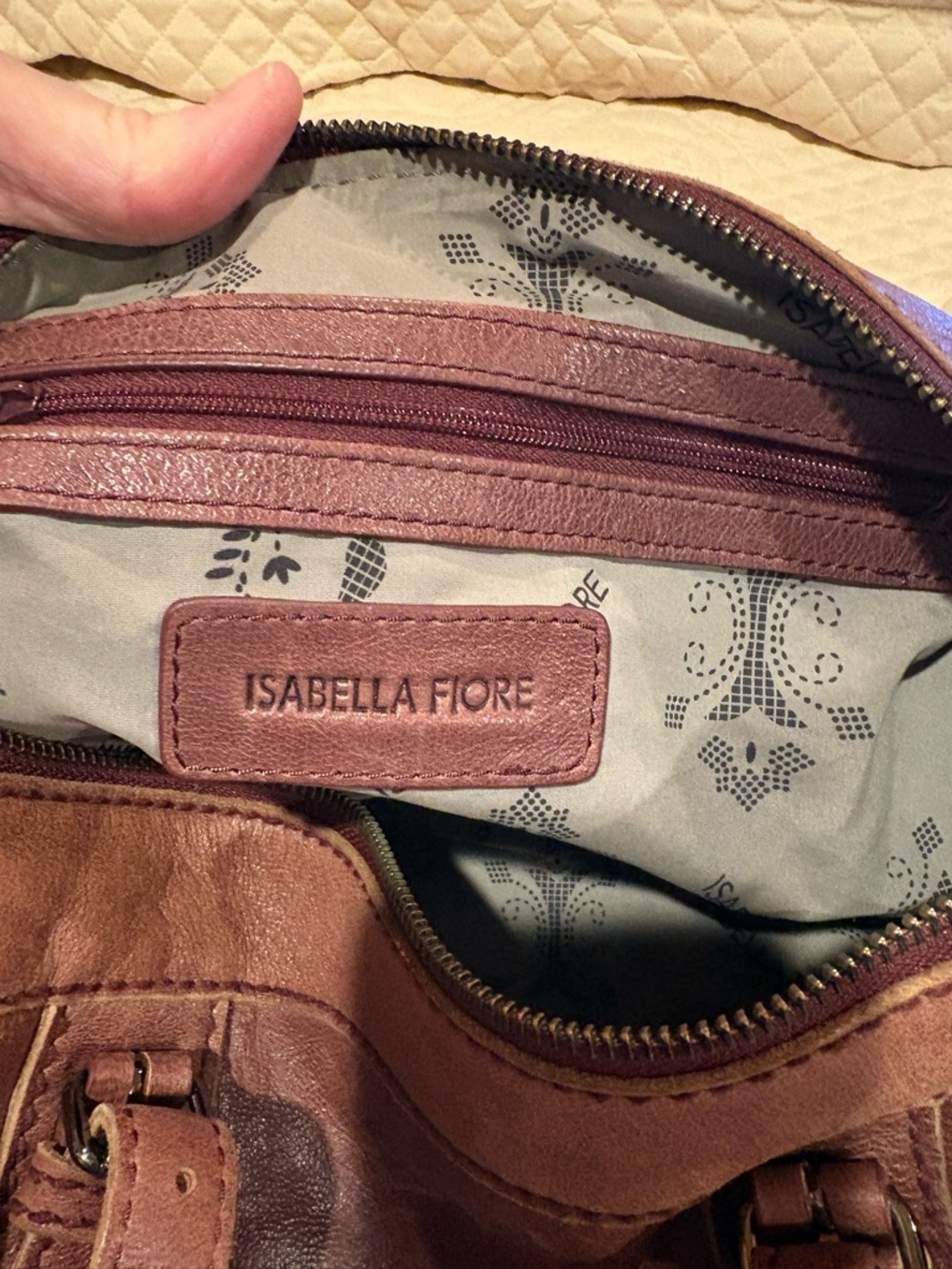 Isabella Fiore leather handbag brown - Picture 14 of 16